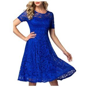 Lace Cocktail Dresses Elegant Swing Dress
